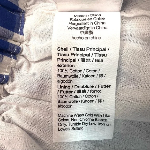 J. Crew Crewcuts Gingham Ruffle Skirt Blue White Size 6-7 - Picture 6 of 7